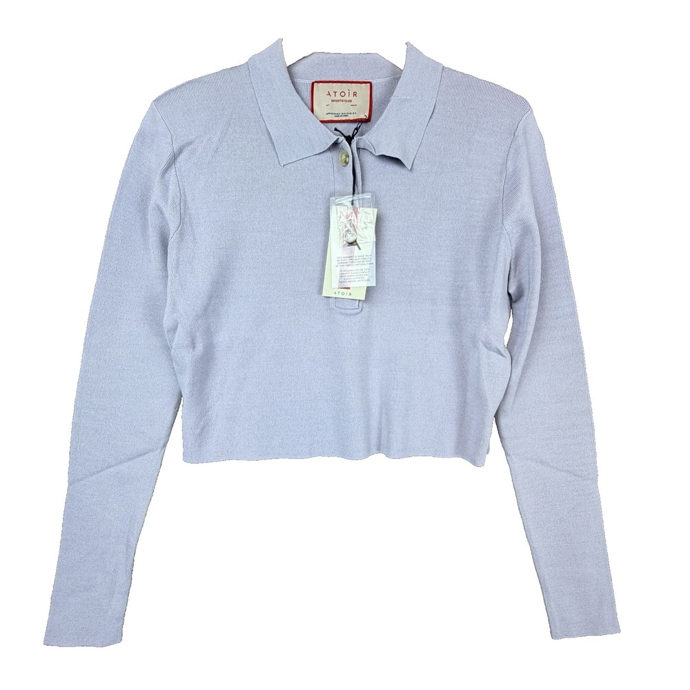 Atoir Sports Club The Ash Crop Sweater Womens 6 Lilac Tennis Preppy Old Money